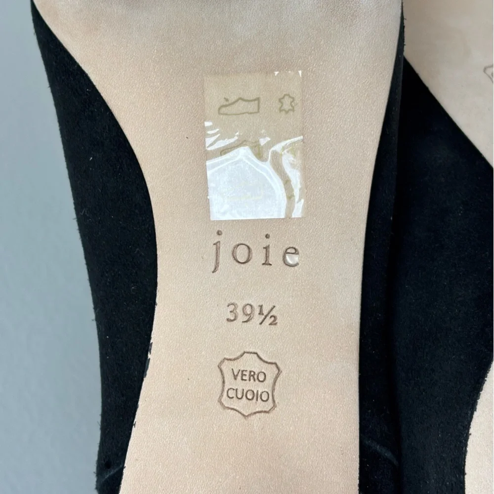 Joie Boots 39.5‎ (9.5) black Ralti Suede Leather Ankle Heeled Pull On Bootie